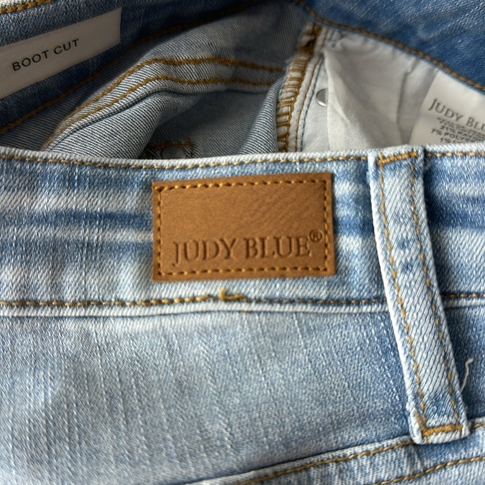 Judy Blue Distressed Raw Hem Boot Cut Jeans - Picture 11 of 11